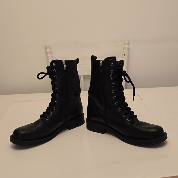 Clarks Shoes - Clarks  Women's Orinico Style Lace Up Zipper Black Leather Boots  Size 10 M